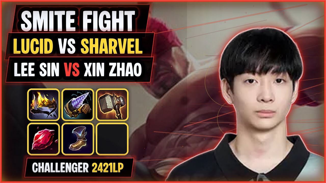 Lucid vs Sharvel JG Matchup! LeeSin vs XinZhao | Pro vs Pro KR Challenger 2,421LP SoloQ