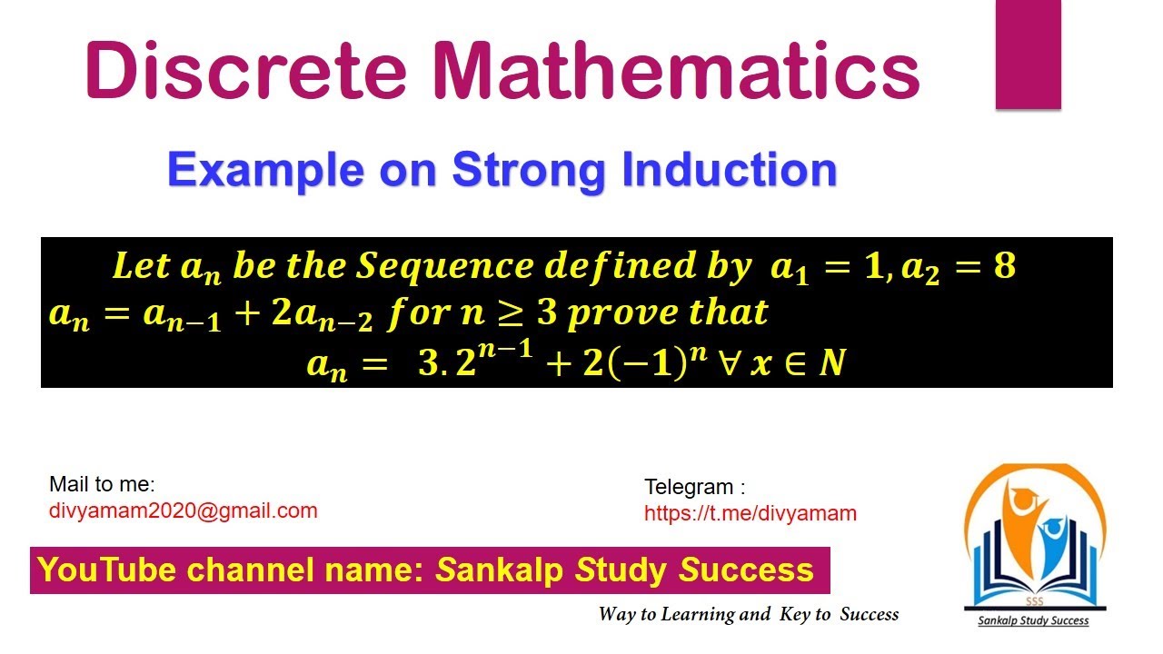 1.Example on Strong Induction || Discrete Mathematics || CSE,IT,GATE