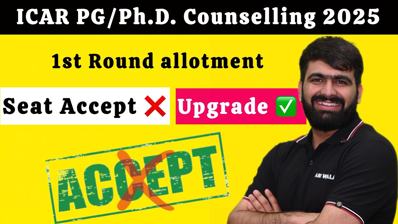 What NEXT ? | ICAR JRF/SRF 2025 Counselling Update 