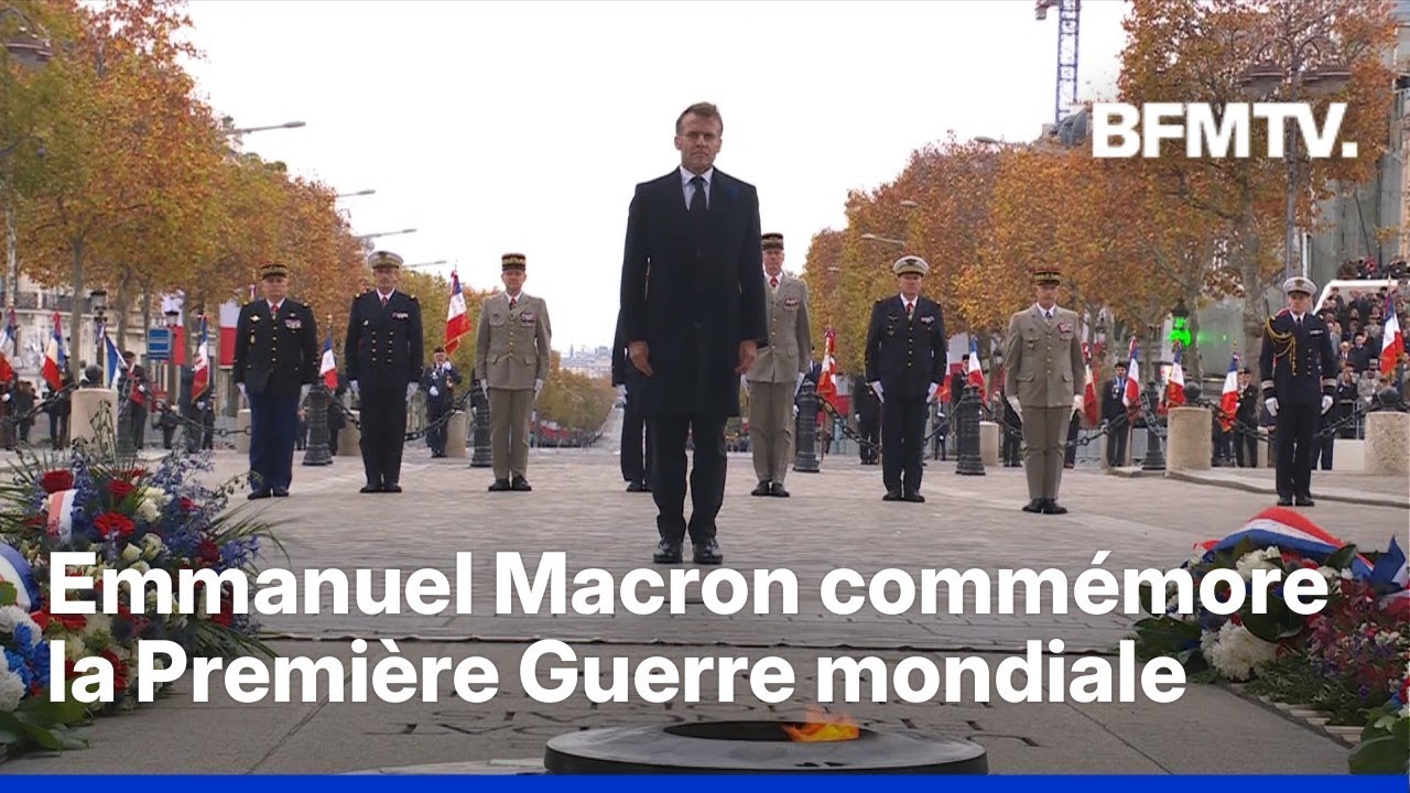 Flamme du Soldat inconnu, d&eacute;p&ocirc;t de gerbes de fleurs... Revivez les comm&eacute;morations du 11-Novembre