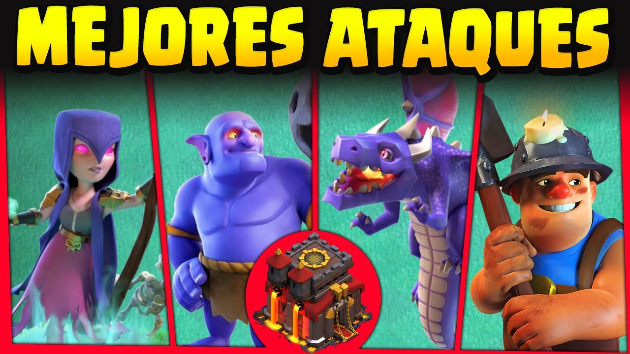 ¡MEJORES ATAQUES para AYUNTAMIENTO 10! Estrategias Clash of Clans TH10