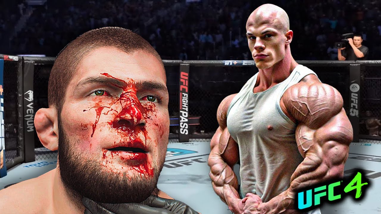 Лысый молодой бодибилдер против Хабиба Нурмагомедова (EA Sports UFC 4) - Реванш