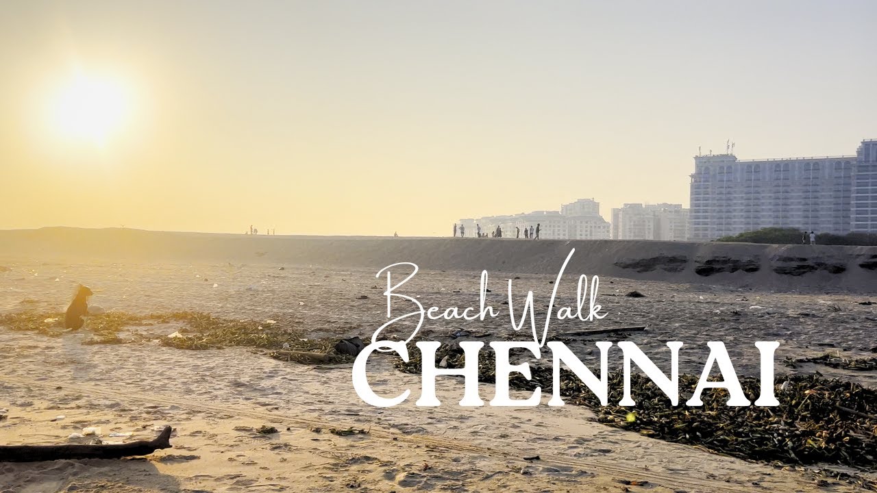 Chennai Beach Walk | Marina Beach [4K]