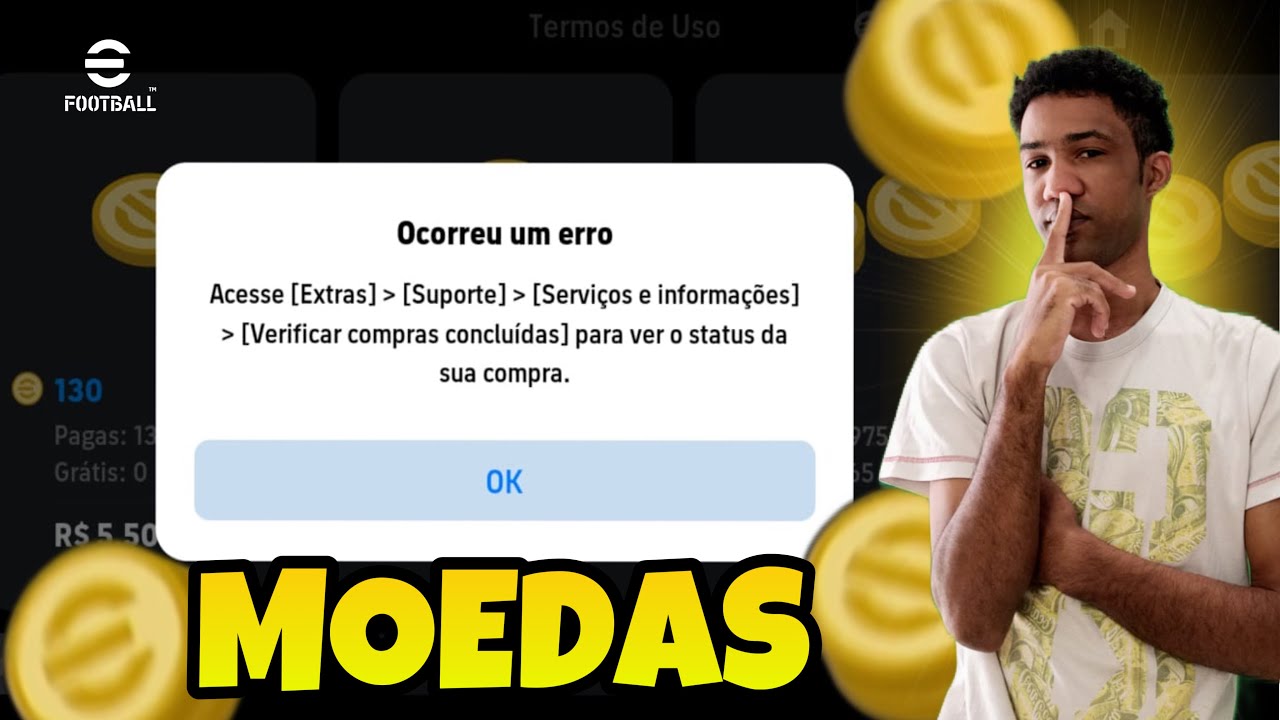 COMO COMPRAR MOEDAS PELO PIX E RESOLVER ERRO DE COMPRA PELO PIX no eFootball 2024 Mobile