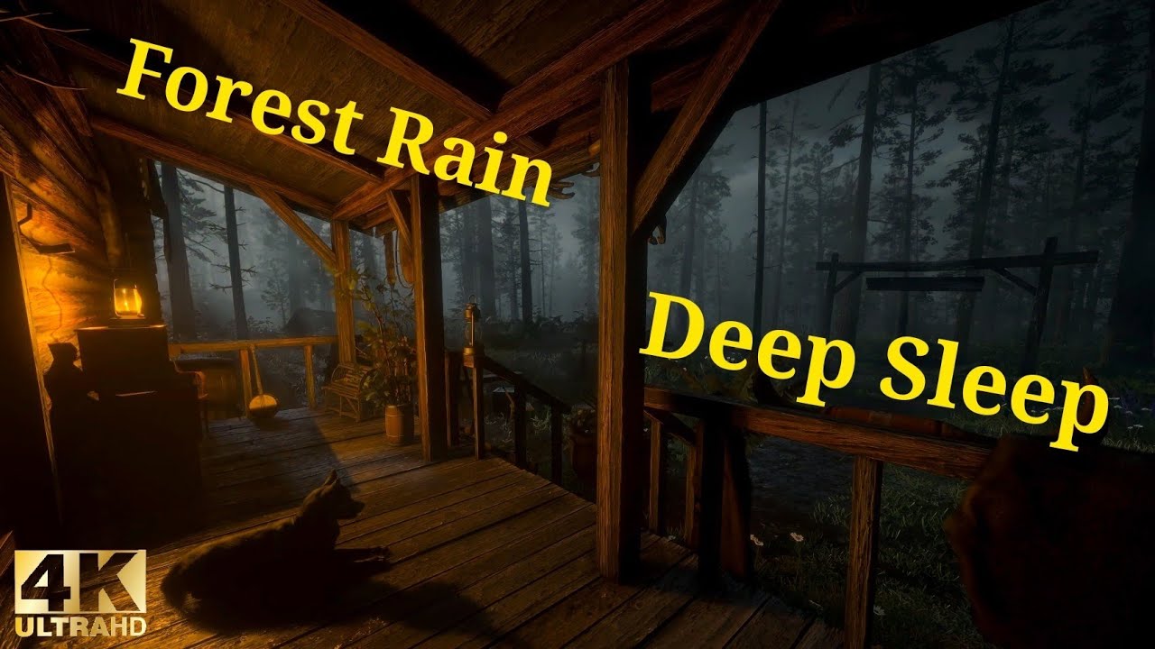 Log Cabin Rain Sanctuary 🏠🌧️  Cozy Storm Sounds   10 Hour Sleep Aid