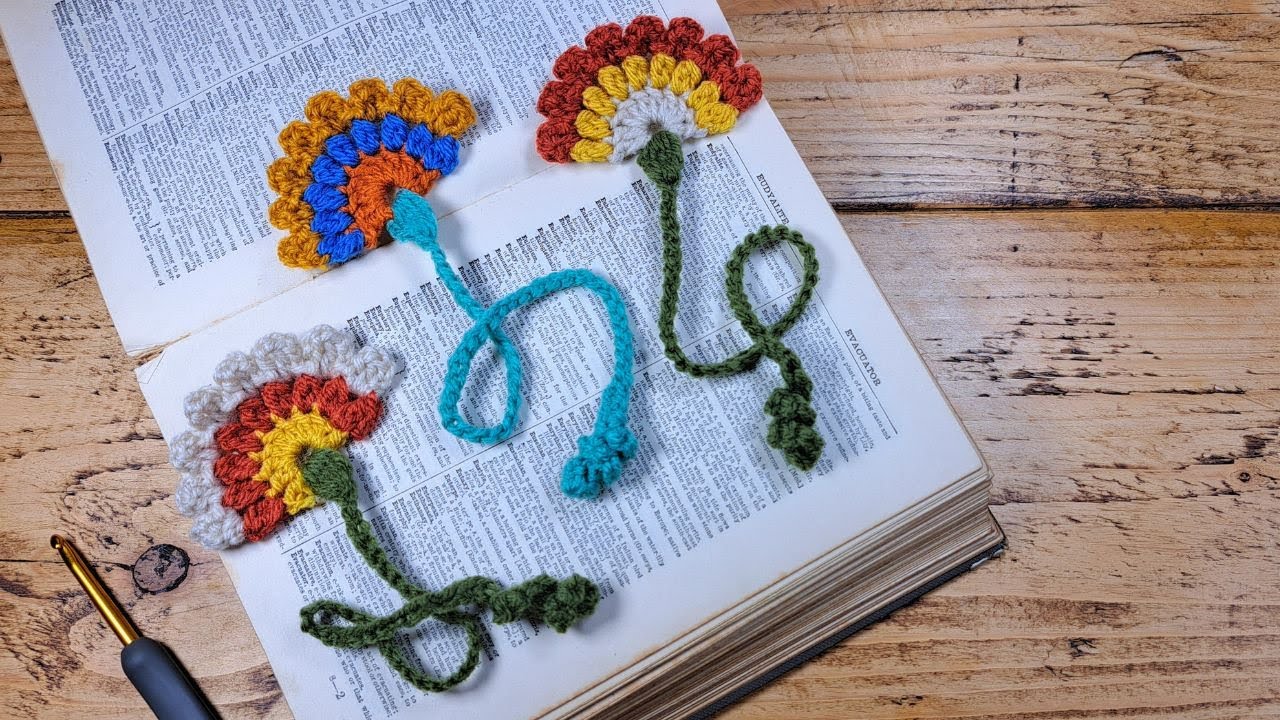 SO EASY Crochet Flower Bookmark in 10 Minutes | Easy Gift & Market Seller