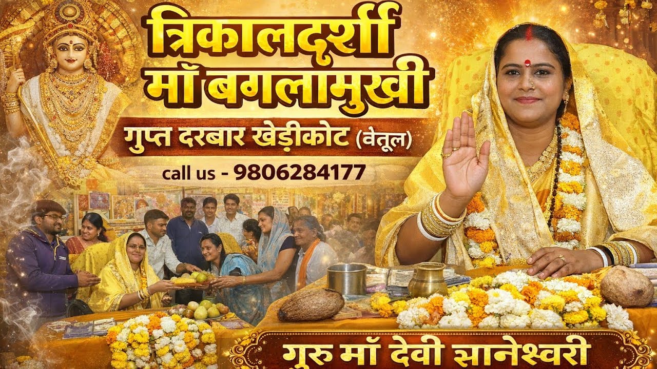 त्रिकालदर्शी मां बगलामुखी गुप्त दरबार खेड़ीकोर्ट (बैतूल) | बगलामुखी देवी स्वयं करती है़ भविष्यवाणी