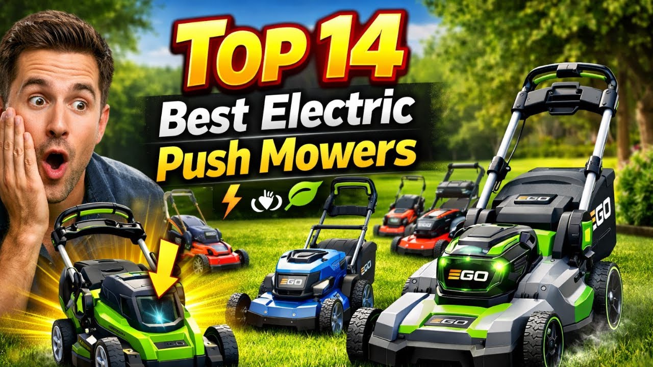 “Top 14 Best Electric Push Mowers 🔥🔥 | Lightweight & Powerful Lawn Mowers for Home”🔥🔥
