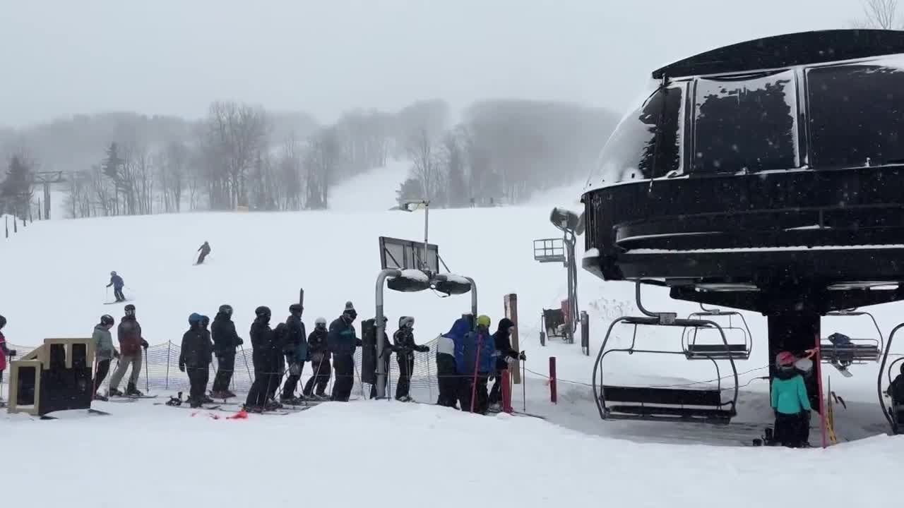 Mount Snow skiers face harsh conditions on Monday