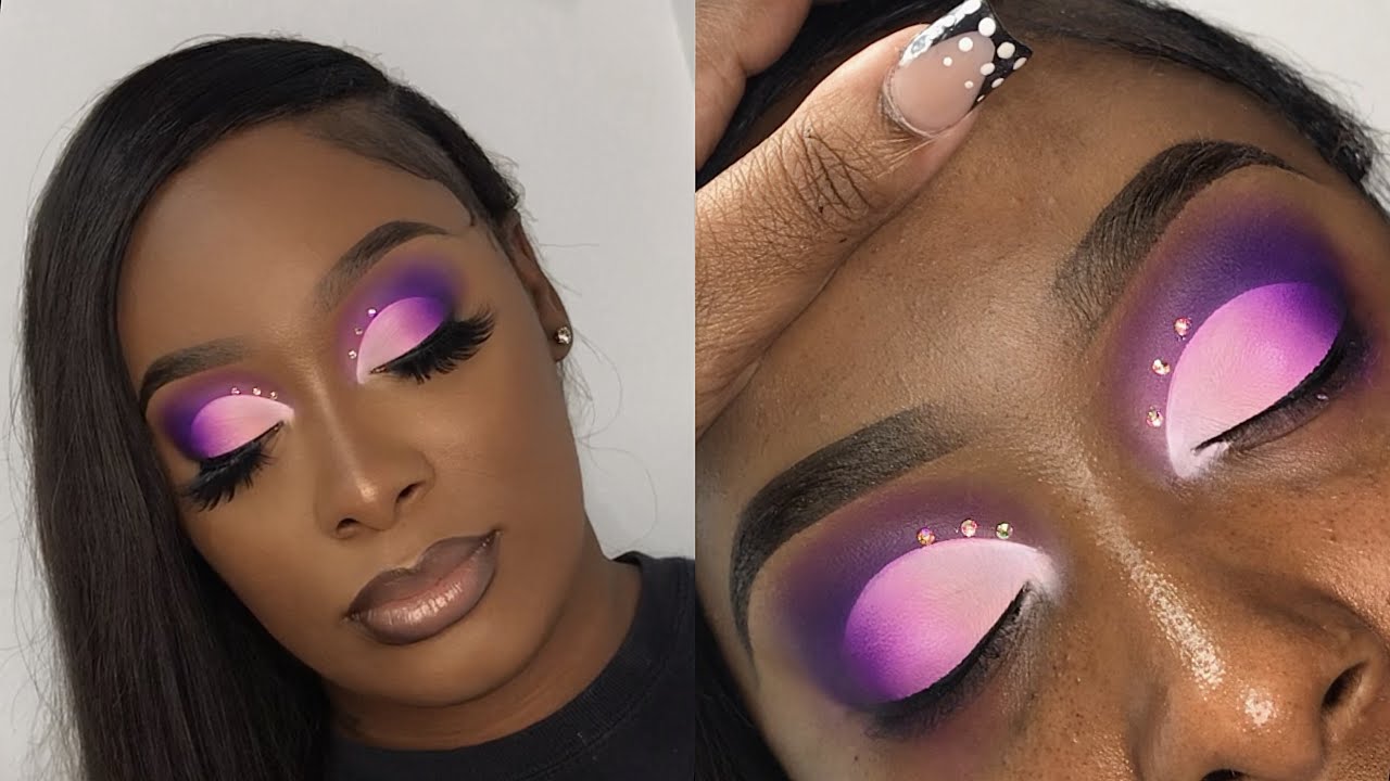 Purple & Pink Ombr&eacute; Cut-crease | Client Makeup Tutorial