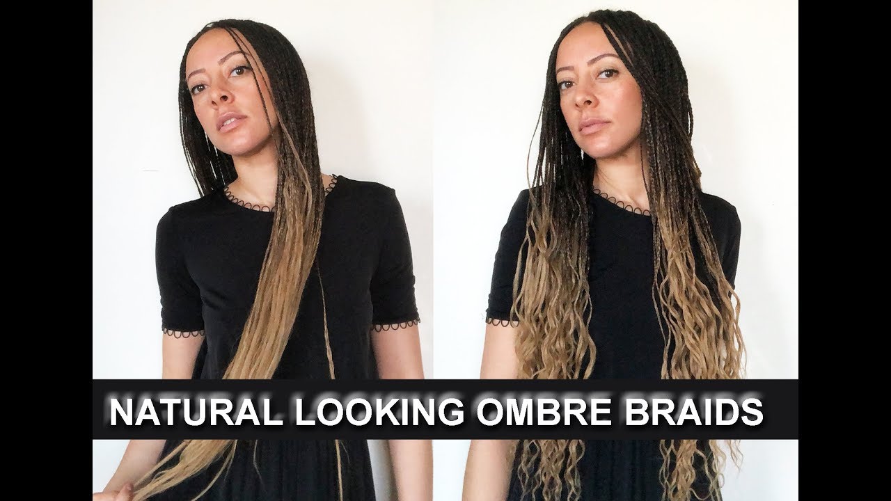 Ombre braids hairstyle for 2018 tutorial
