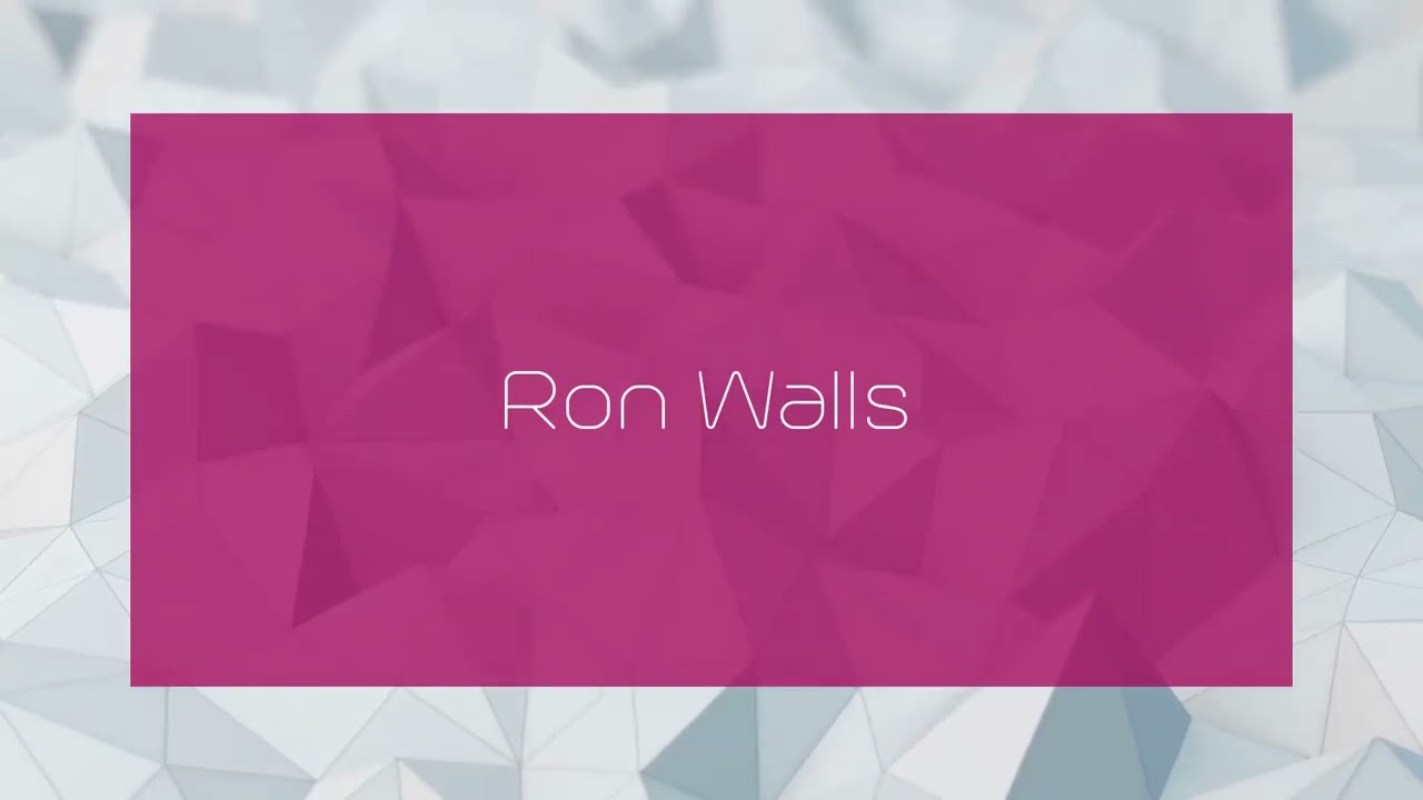 Ron Walls - appearance