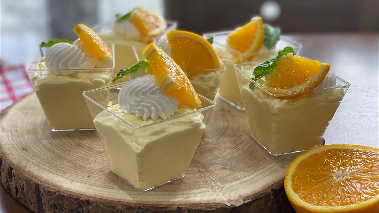 Dessert facile et delicieux de mousse d orange