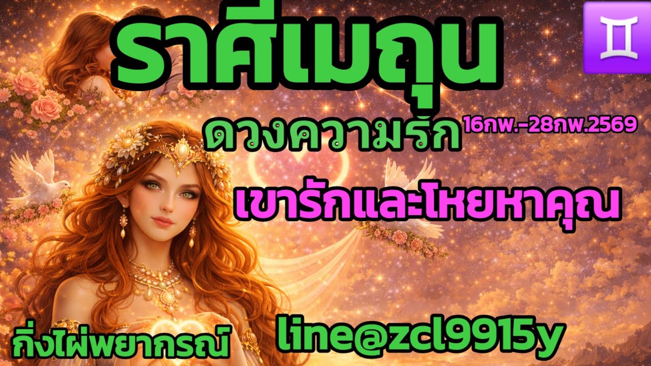 ดวงความรัก🌹ราศีเมถุน♊ เขารักและโหยหาคุณ16กพ.-28กพ.2569