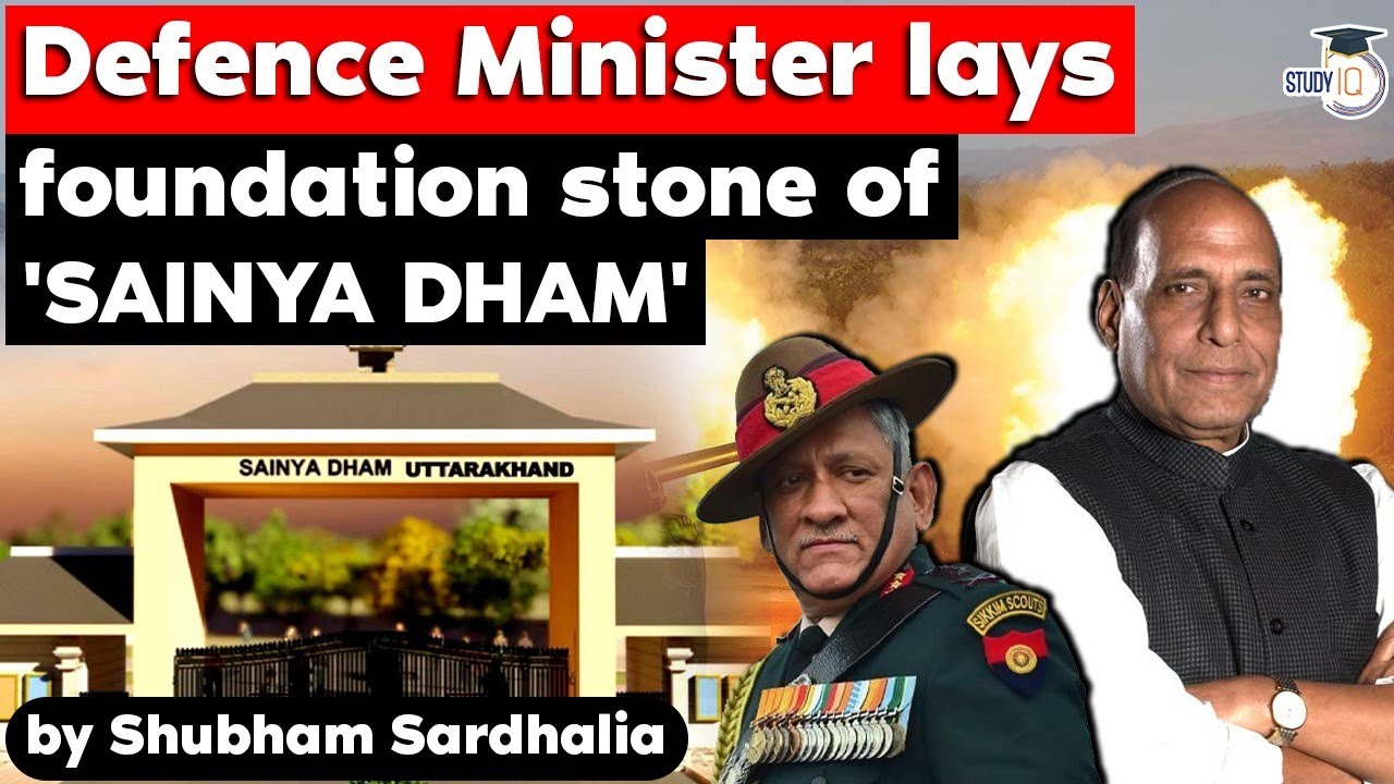Defence Minister Rajnath Singh lays foundation stone of SAINYA DHAM in Dehradun - UKPSC UKSSSC UPSC