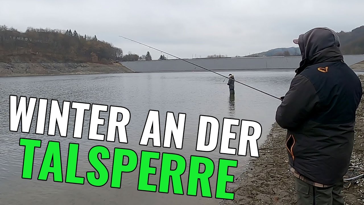 Angeln im Winter an der Talsperre || Angeln im Sauerland || Pantoffel angelt