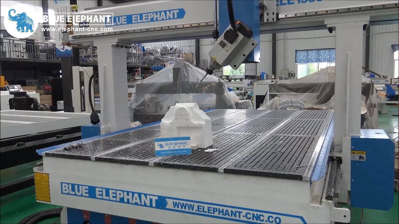 1530 4 Axis Rotary CNC Router can Rotate to 180 Degree Carving on Foam