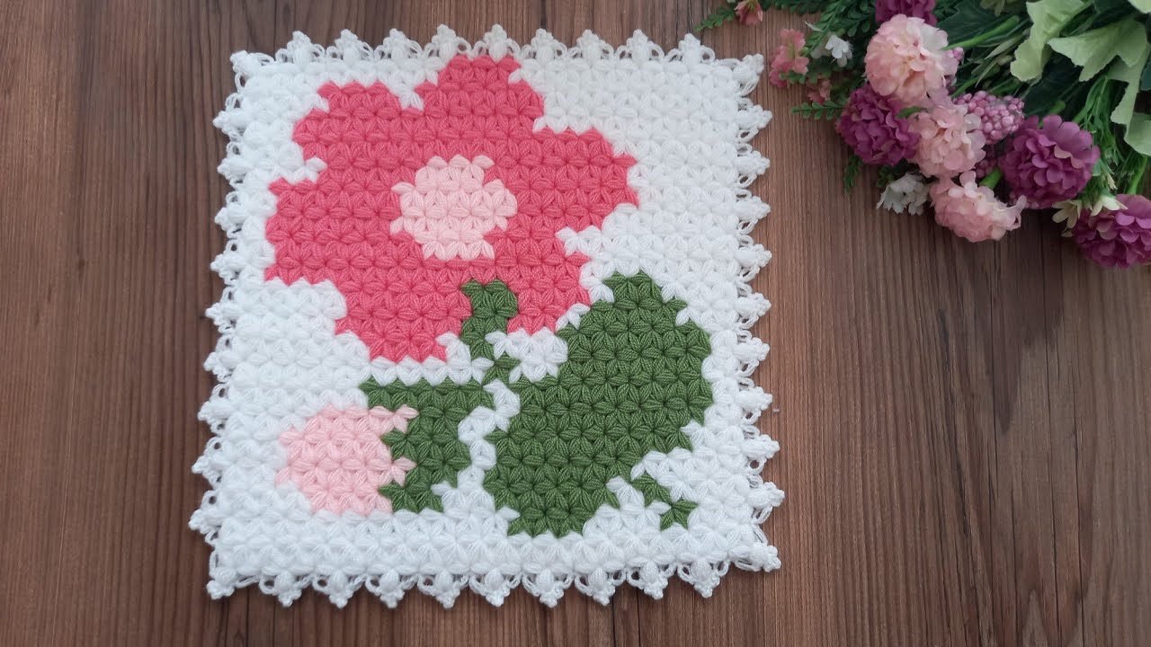 ✅️🍀Yeni Tasarım Çiçekli Kare Lif Modeli ✅️🍀Renk Renk Örün Sipariş Rekoru Kırın ✅️🍀Crochet Soap Cloth