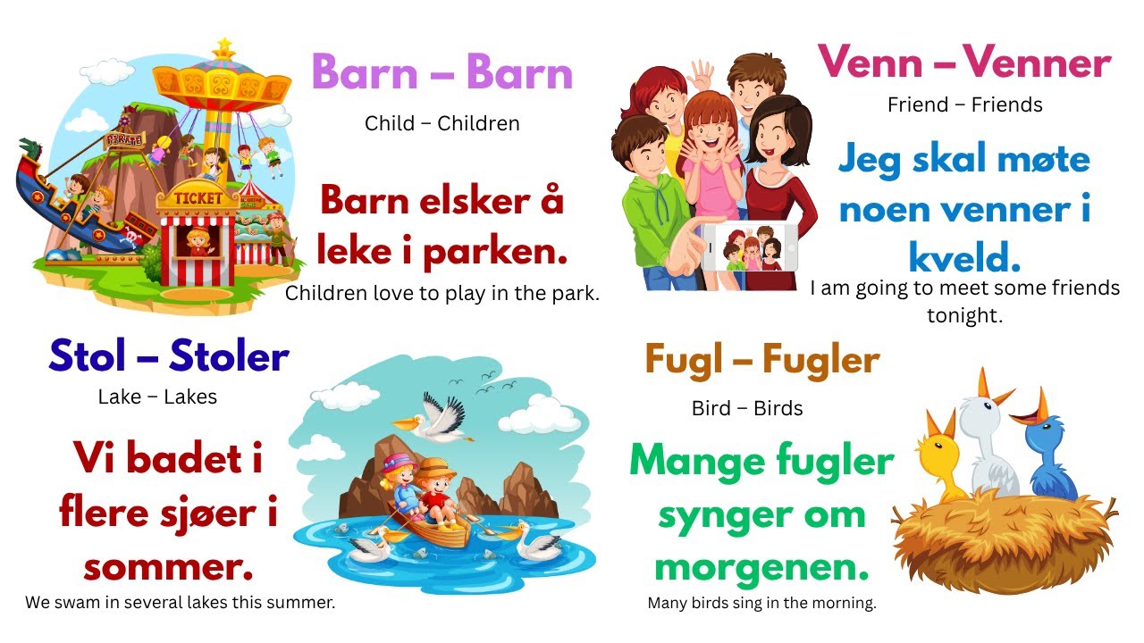 50 Must Know Norwegian Plurals with Examples | Learn Fast!