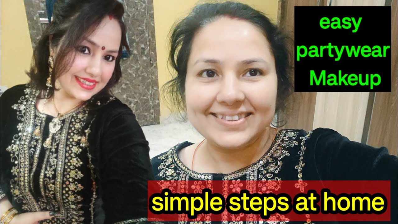  Step by step partywear makeup at home l घर पर ही simple steps से पार्टी जैसा लुक l For Beginner's l