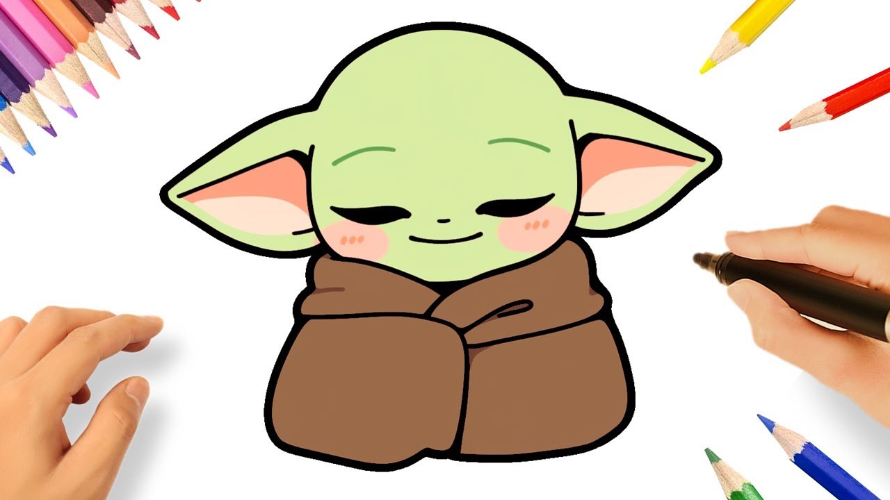 COMMENT DESSINER BABY YODA MIGNON FACILEMENT