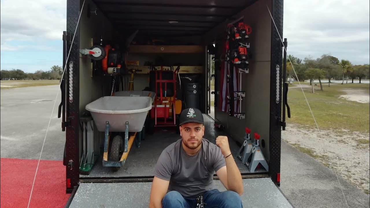 Truck and trailer Lawn-care setup