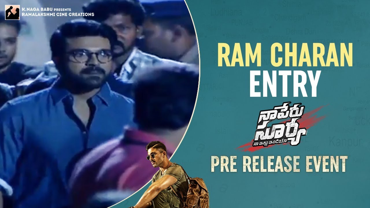 Ram Charan Entry | Naa Peru Surya Naa Illu India Pre Release Event | Allu Arjun | Anu Emmanuel