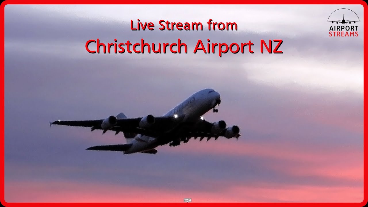 Sunset Live Airport Stream from Christchurch Airport
