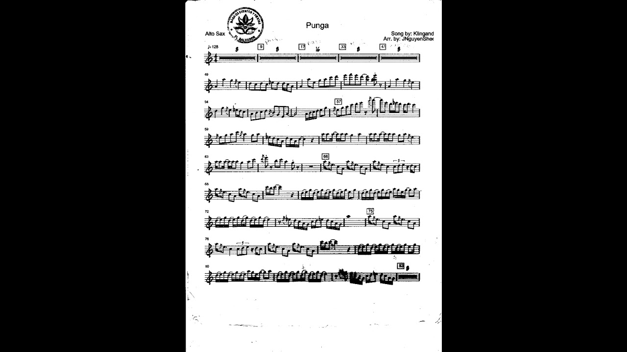 Punga , Klingande, Sax Alto,  partitura