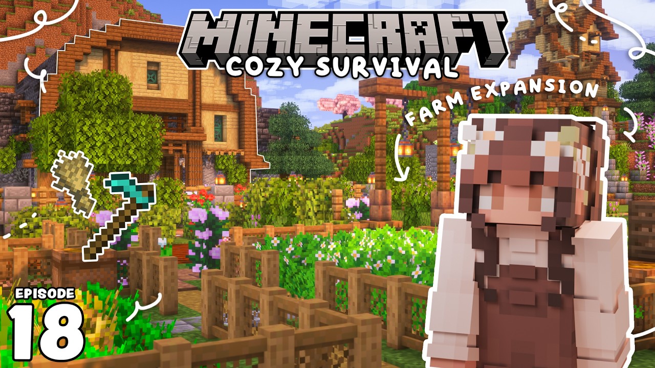 Expanding The Farm! | Cozy Minecraft Survival Let's Play 🐝