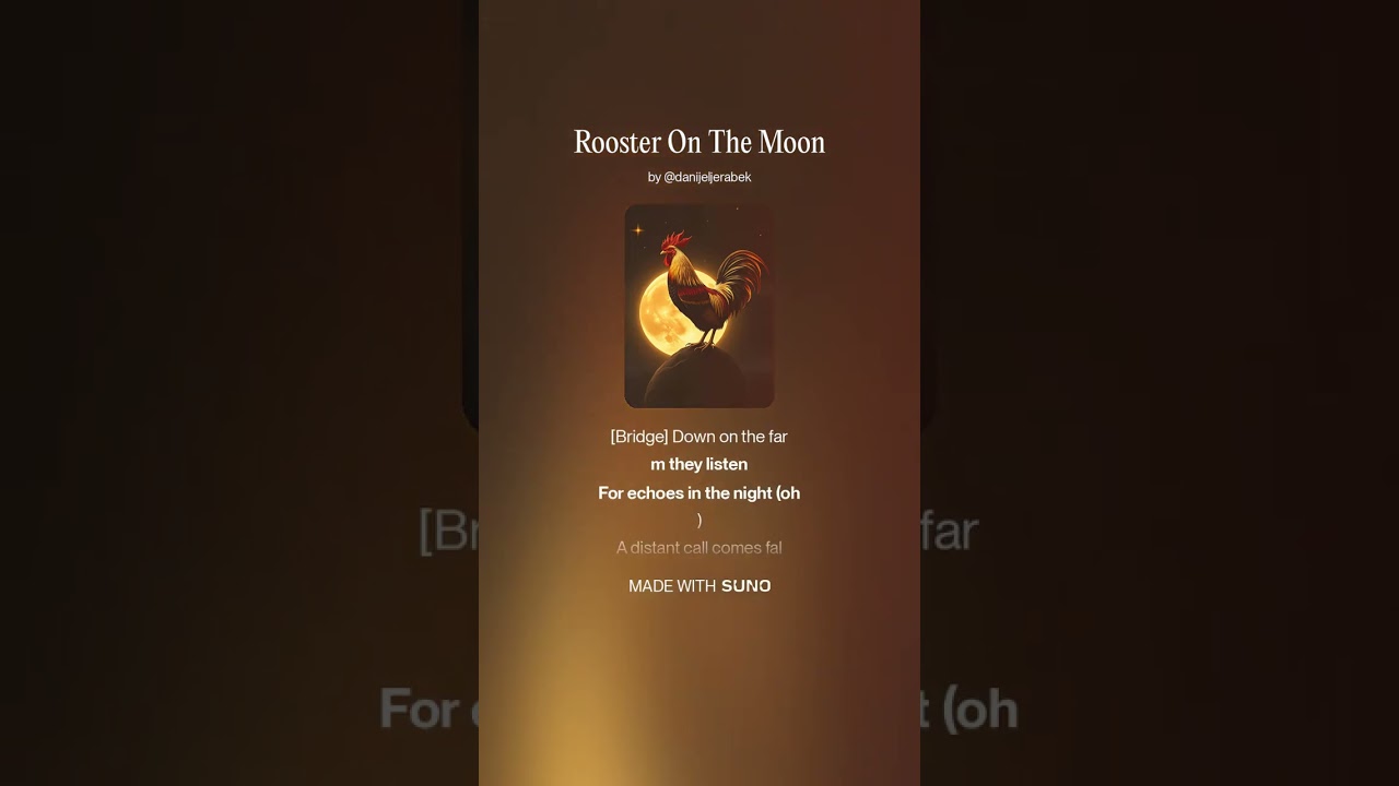 Rooster On The Moon