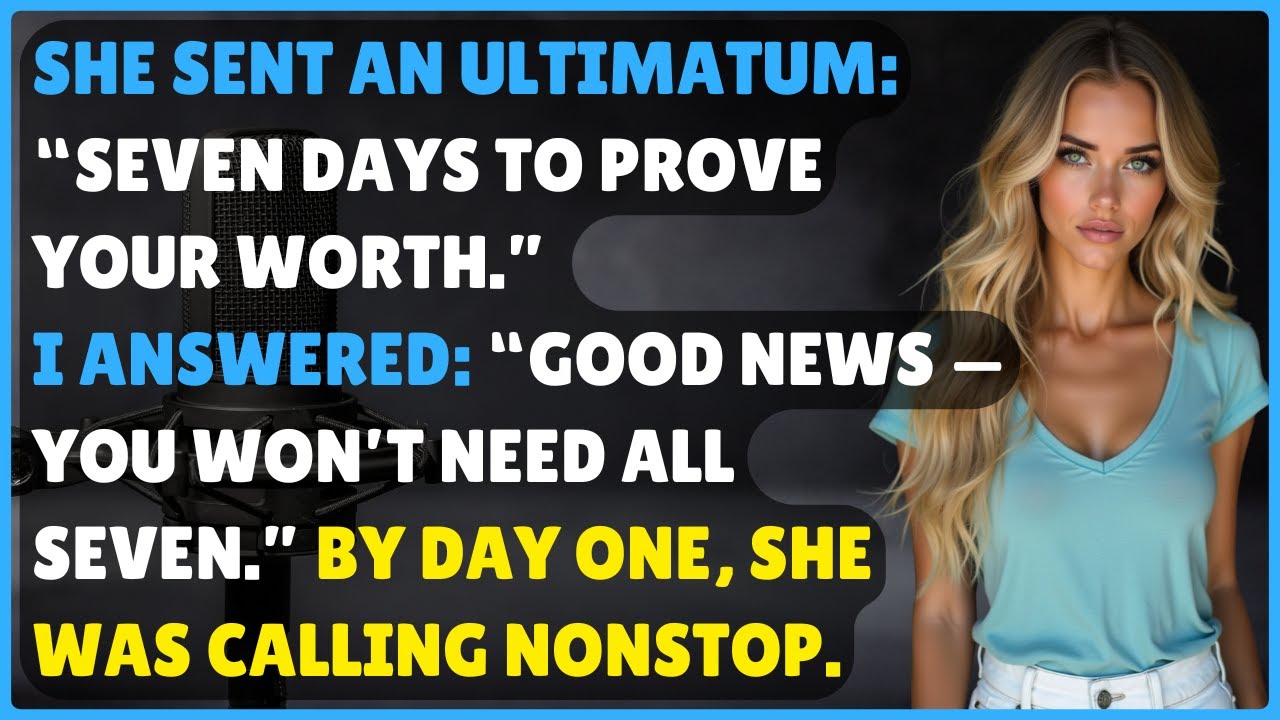 She Gave Me Seven Days to Prove My Worth — My Day-One Response Revealed the Truth Instantly