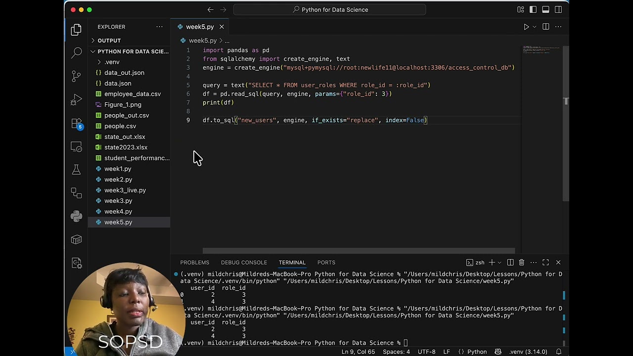 Week 5   Lesson 2   integrating SQL data into Pandas Workflow