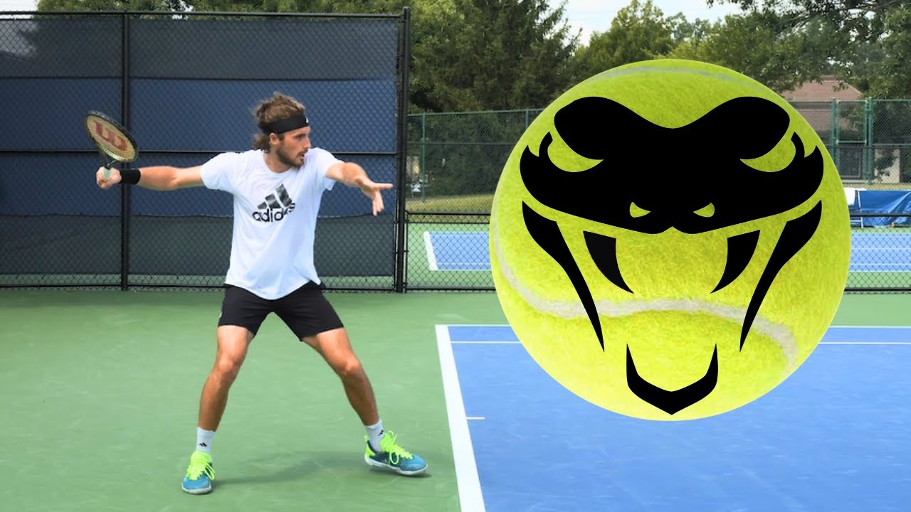 Stéfanos Tsitsipás SMASHING his forehand in Slow MOTION