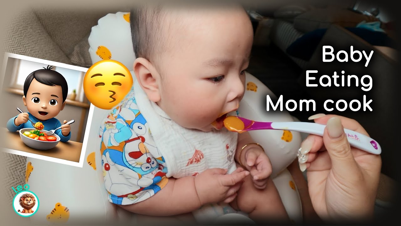 Leo feasts on Mom’s daily mystery meals!