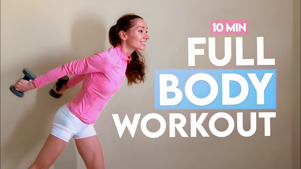 10 мин тренировка дома с гантелями на все тело / 10MIN full body workout with dumbbells
