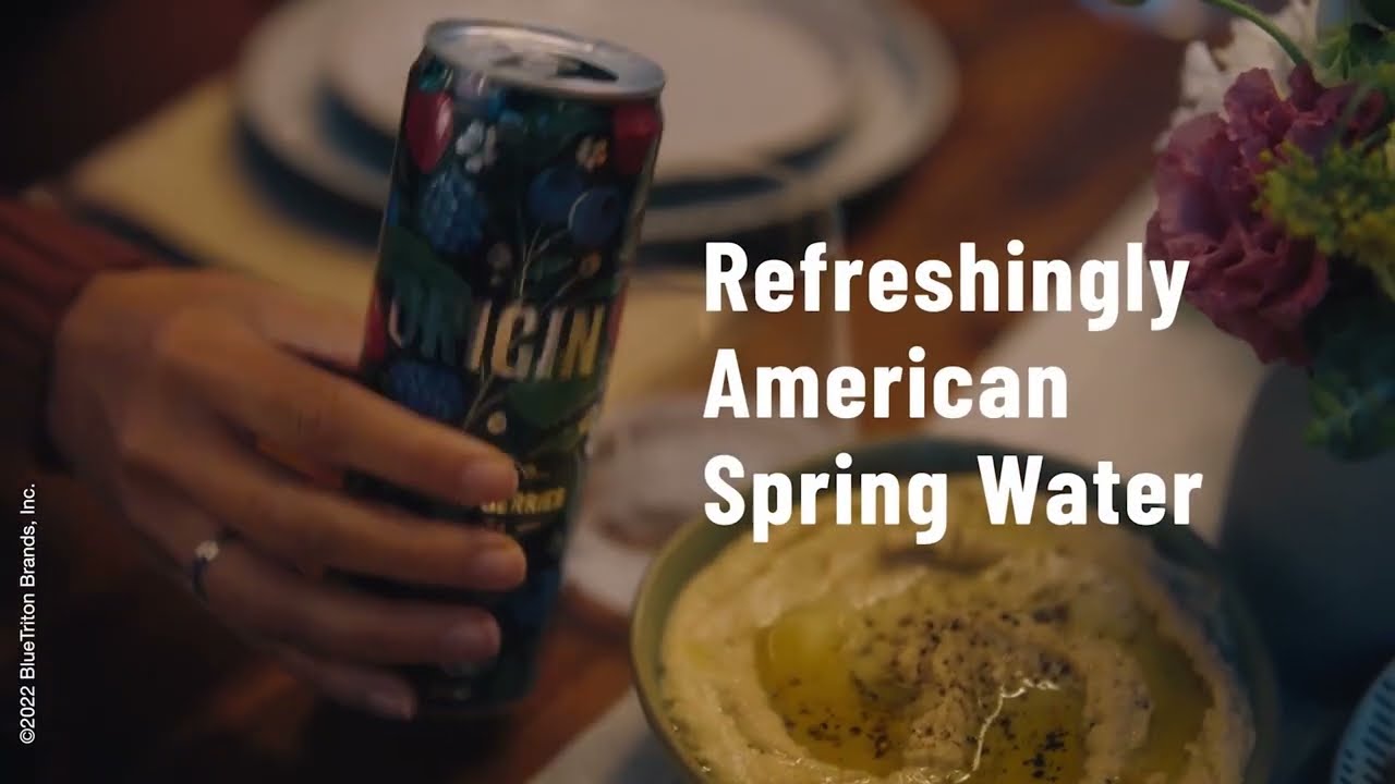 Friends & Family at Dinner | Refreshingly American Spring Water | ORIGIN&trade; 100% Natural Spring Water