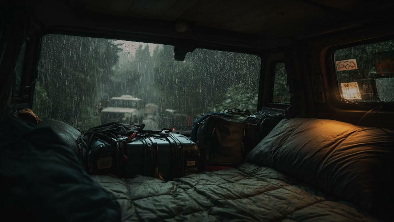 Fall Asleep Instantly 🚗 Heavy Rain in the Car | Natural Sleep Sounds
