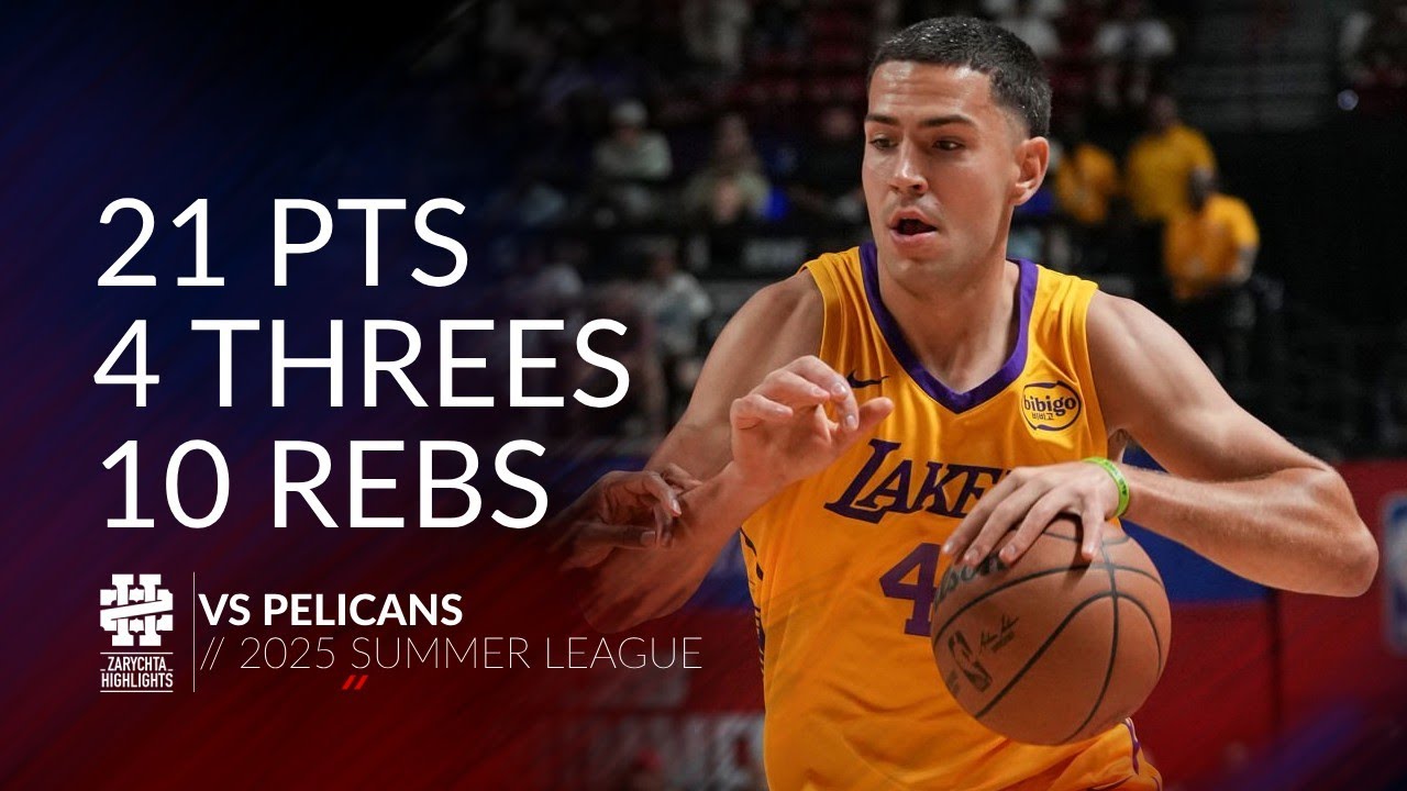 Cole Swider 21 pts 4 threes 10 rebs vs Pelicans 2025 Summer League