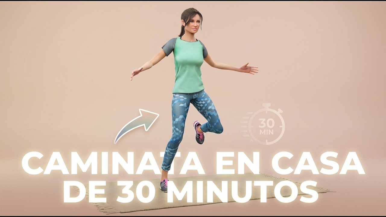 Caminata en Casa de 30 minutos: Vientre Plano y Quema Grasa en Casa