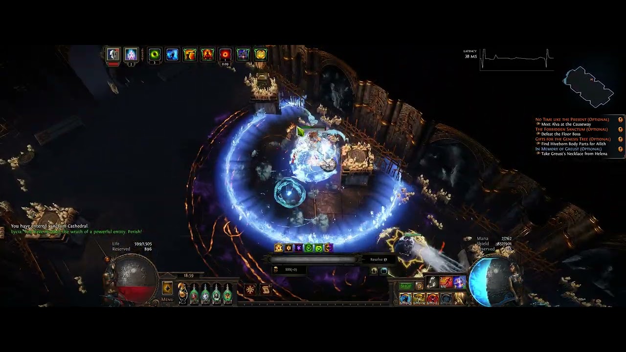 [3.27] Sanctum Original Sin no hit Scripture run | Penance Brand Herald Stacking Elementalist
