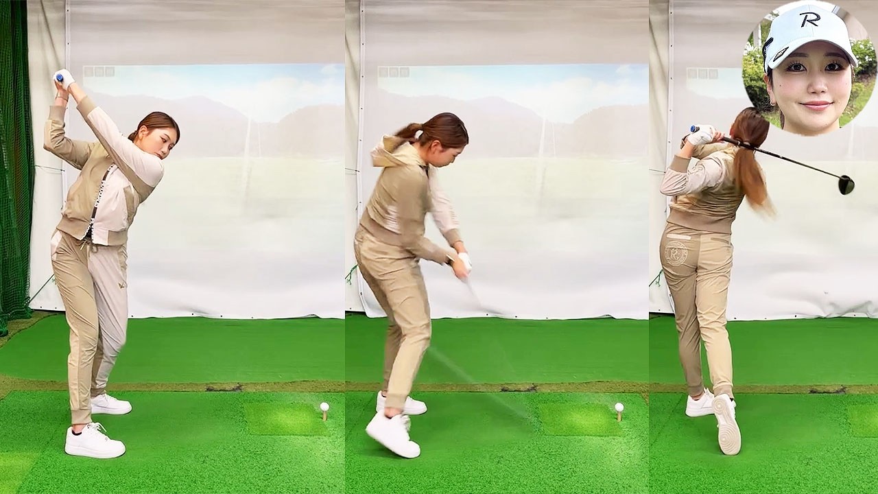 Maya Matsuzaki 松崎麻矢 プロゴルファー DRIVER SHOT SLOW MOTION !!!