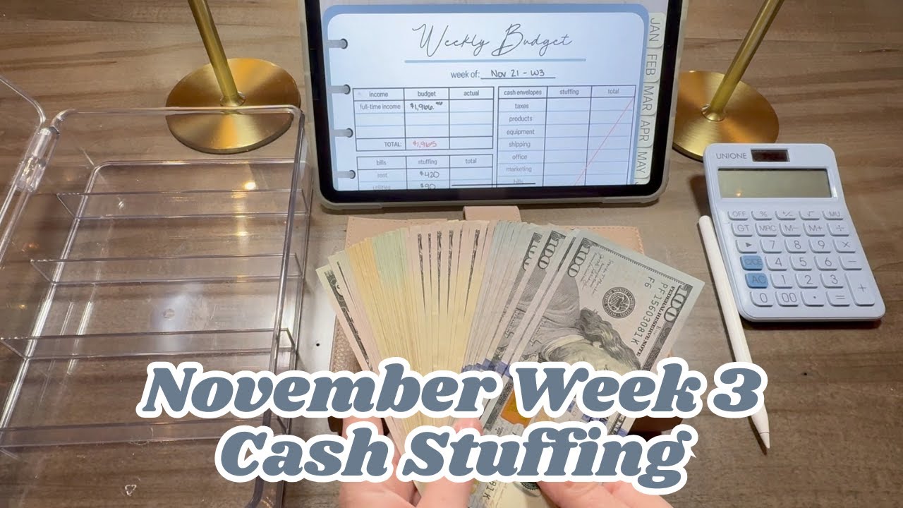 Ноябрьский Cash Stuffing || Неделя 3 || Доход от полной занятости || Запуск и распродажа в Чёрную...