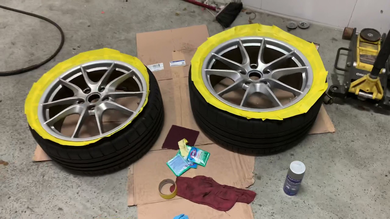 Spray painting my Porsche wheels!