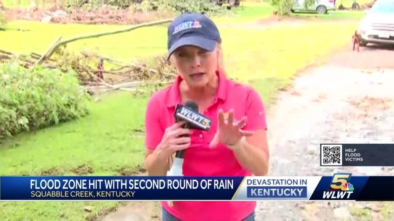 Eastern Kentucky flood zone hit with second round of rain