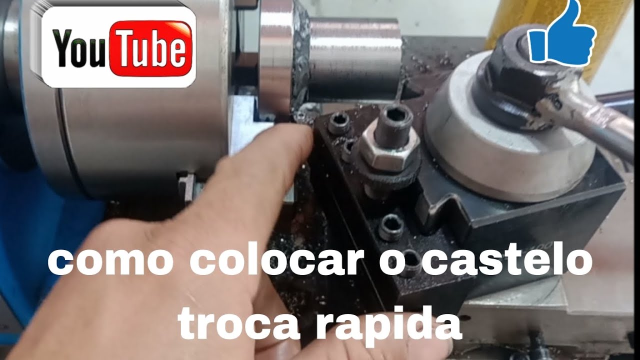 como colocar o castelo troca rapida no torno bvb25L