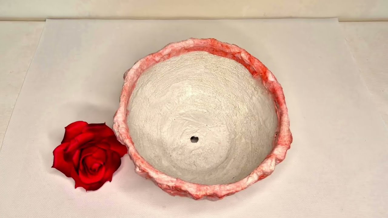 Marbled Concrete Pot Idea - no oxide, dye or paint