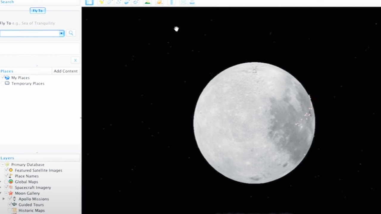 Moon in Google Earth
