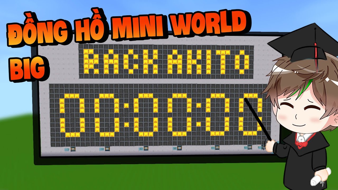 (Mini World: CREATA) Chế tạo thành công đồng hồ khổng lồ trong mini world | RACK AKITO