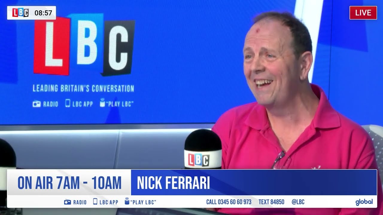 Aerobility Chair Neil Tucker live in the LBC studio with Nick Ferrari